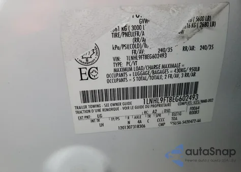 2014 Lincoln Mks from USA, damaged, VIN 1LNHL9FT8EG602493